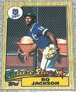 lot 240 image: 1987 Topps Baseball Card #170 - Bo Jackson Future Stars