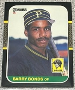 lot 242 image: 1987 Donruss Baseball Card #361 - Barry Bonds Rookie
