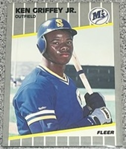 lot 248 image: 1989 Fleer Baseball Card #548 - Ken Griffey Jr. Rookie