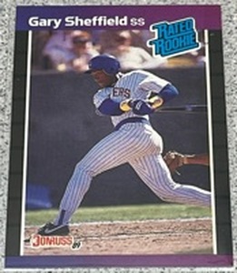 lot 249 image: 1989 Donruss Baseball Card #31 - Gary Sheffield Rated Rookie