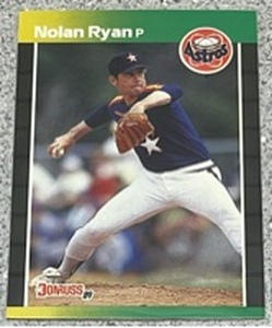 lot 251 image: 1989 Donruss Baseball Card #154 - Nolan Ryan