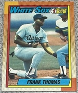 lot 257 image: 1990 Topps Baseball Card #414 - Frank Thomas Rookie Chicago White Sox