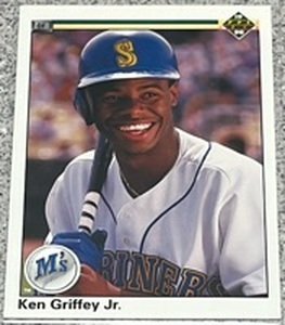 lot 259 image: 1990 Upper Deck Baseball Card #156 - Ken Griffey Jr. Seattle Mariners