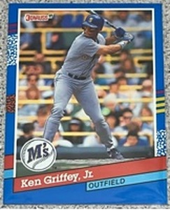 lot 263 image: 1991 Donruss Baseball Card #77 - Ken Griffey Jr.