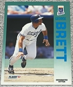 lot 266 image: 1992 Fleer Baseball Card #154 - George Brett