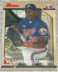 lot 268 image: 1996 Bowman Baseball Card #374 - Vladimir Guerrero Montreal Expos