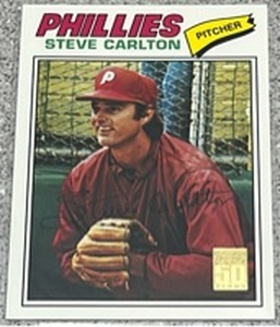 lot 269 image: 1998 Topps Baseball Card #27 - Reprint Steve Carlton 1977 #110