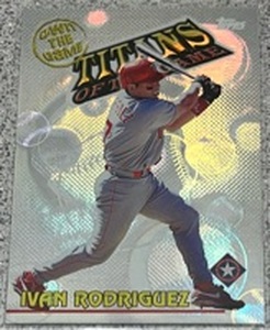 lot 274 image: 2000 Topps Baseball Card #OTG23 - Ivan Rodriguez Titans of the Game
