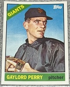 lot 283 image: 2010 Topps Baseball Card #CMT73 - Gaylord Perry 1966 Topps