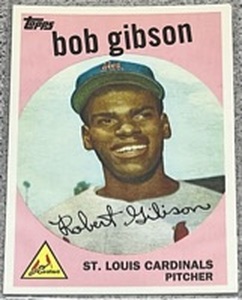 lot 284 image: 2010 Topps Baseball Card #CMT-8 - Bob Gibson 1959 Topps #514