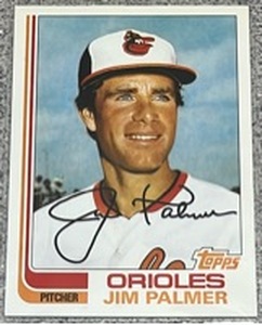 lot 290 image: 2011 Topps Reprint Baseball Card #80 - Jim Palmer 1982 Topps