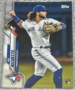 lot 294 image: 2020 Topps Baseball Card #78 - Bo Bichette Rookie