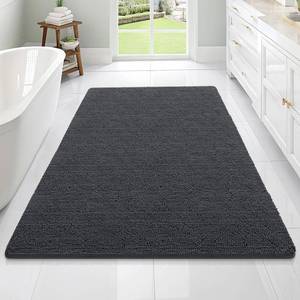lot 3260 image: OLANLY Large Bathroom Rugs 70x46, Extra Soft Absorbent Chenille Bath Rugs, Rubber Backing Quick Dry, Machine Washable Bath Mats for Bathroom Floor, Tub and Shower, Home Decor Accessories, Dark Grey