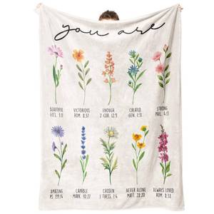 lot 3275 image: Afterprints Christian Gifts for Women, Christian Blanket with Flowers, Birthday Gifts for Women, Christmas, Inspirational, Religious Gifts for Sister, Friend, Daughter, Soft Throw Blankets 50 x 60