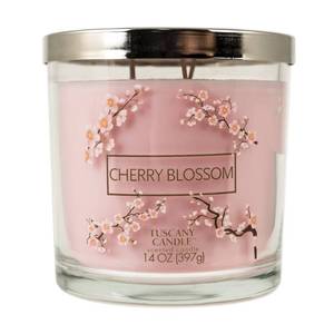 lot 4327 image: Tuscany Candle Cherry Blossom Scented Candle, 14 oz