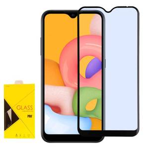 lot 4331 image: CELZEN - For Samsung Galaxy A01 SM-A015 - Full Adhesive Tempered Glass Screen Protector - Black Frame