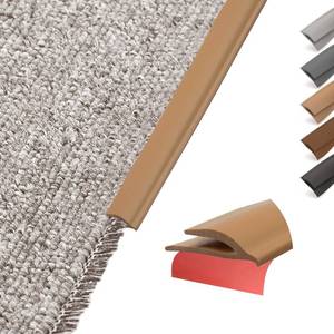 lot 4338 image: Flexible PVC Carpet Edge Trim Strip, Self Adhesive, Cuttable Carpet & Floor Transition Strip from Carpet to Tile, Waterproof Edging for Rugs & Mats, High Traffic Safety,Fits Thin Carpets��5mm (0.2Inch)