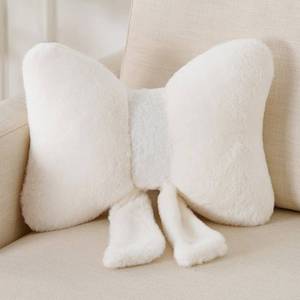 lot 4374 image: XIAIJIA Bowknot Throw Pillows Bow Decorative Pillow Aesthetic Home Decor Knot Plush Pillows Soft Seat Cushions Cute Throw Pillow for Couch Bow Room Decor