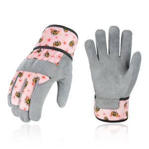 lot 4377 image: Vgo... 1-Pair Age 4-5 Kids Gardening Gloves,Children Yard Work Gloves,Soft Safety Outdoor Playing Gloves (Size S, Pink Bee, KID-MF3561)