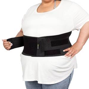 lot 4390 image: BraceUP Plus Size Back Brace for Woman and Man - Extra Large Lower Back Support with Straps and Compressions, Back Pain Relief, Abdominal Plus Size Binder (3XL 52-62 In)