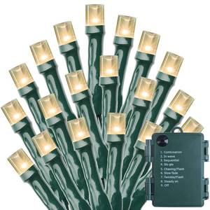 lot 4398 image: SISLYANIA Battery Operated Christmas Lights - 50 LED Mini Lights Battery Operated String Lights Indoor Outdoor String Lights with Timer 8 Modes Fairy Lights for Christmas Tree Wreath Party, Warm White