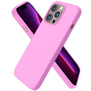 lot 4406 image: ORNARTO Compatible with iPhone 13 Pro Case 6.1, Slim Liquid Silicone 3 Layers Full Covered Soft Gel Rubber Case Cover 6.1 inch-Cherry Blossom