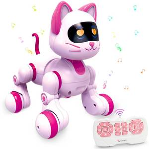 lot 5233 image: Ysityum Remote Control Robot Cat Toy - RC Robotic Cat for Kids, Interactive Programmable Smart Robot Pet with Light, Sound, Touch Sensing, LED Eyes, Dance & Music, Gift for Kids 3