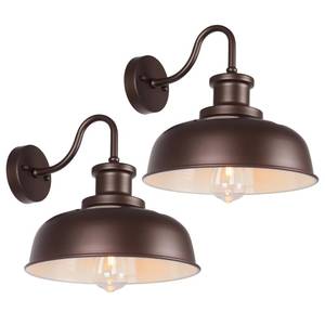 lot 5235 image: Diyel Solar Barn Lights for Outside, Outdoor Wall Light Solar Powered, Farmhouse Exterior Wall Sconce, Industrial Outside Lighting Fixture, Rustic Bronze White Lanterns for Barn Shed Coop Garage Patio