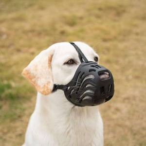 lot 6118 image: Diketone Dog Muzzle for Large Dogs Silicone Dog Muzzle, Dogs can Pant and Drink to Prevent Biting, Chewing and Barking (Black, XXL-8)