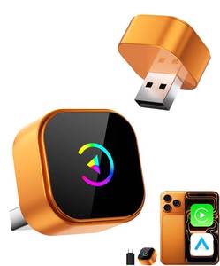 lot 6119 image: Wireless CarPlay Adapter 2026 Upgraded for iPhone��Android,2in1 Mini CarPlay Wired to Wireless with Fast Stable Connection,Plug & Play,WLAN Dual-Band 2.4G5.8G,No Delay,USB-AUSB-C