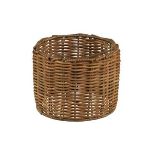 lot 6137 image: Aspen Creative 50503 Drum Clip-On Chandelier Lamp Shade, Natural Rattan, 5 Top x 5 Bottom x 4 Height