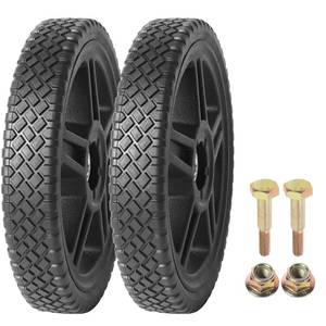 lot 6152 image: AR-PRO (2-Pack) Replacement 10 Push Lawn Mower Wheels with 1-34 Width Hub and 12 Bearings, Fit for Standard Lawn Mowers, Pressure Washers, Generators and More