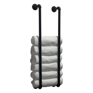 lot 6175 image: Towel Racks for Bathroom Wall Mounted 36 Inch,Industrial Pipe Storage Organizer Towel Holder(Black)