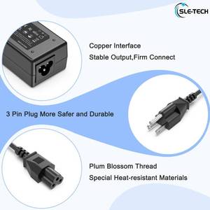 lot 6186 image: SLE-TECH 65W 45W Laptop Charger Replacement for Dell Inspiron 15 3000 5000 7000,Latitude, Vostro,XPS Series - 19.5V 3.34A Round Tip Power Adapter AC Cord - 8.8ft Total Length��7.4mm and 4.5mm��