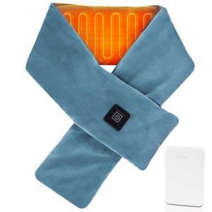 lot 6200 image: Diweez Heated Scarf Neck Heating Pad, Heated Neck Wrap for Neck Pain Relief, USB Heating Scarf Electric Heated Neck Warmer with 5000mAh Power Bank and 3 Heating Levels (Aqua Blue)