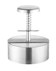 lot 6210 image: Brigii 304 Stainless Steel Burger Press - 4.5 Hamburger Patty Maker, Heavy Duty Stainless Steel Burger Press for Ground Beef, Burgers (Dishwasher Safe)