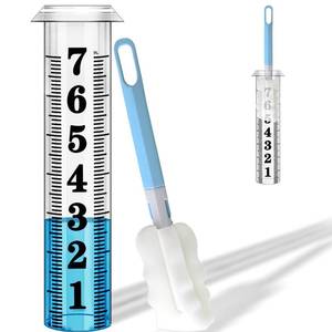 lot 6226 image: Rain Gauge Replacement Tube,Accurate 7 inch Capacity Rain Gauge Tube,Upgraded Rain Gauge Outdoors Best Rated ,Plastic Rain Meter Tube For Yard,1 Rainfall Measure Thickened Tube with 1 Clean Brush