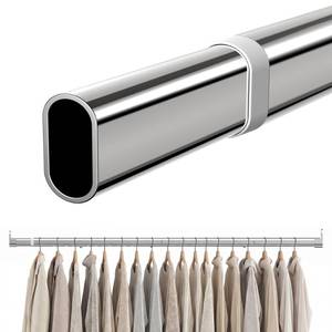 lot 6228 image: Mechavora Oval Closet Rod 18-40 Inch Adjustable Closet Rods for Hanging Clothes Heavy Duty Silver Poles Bar with End Supports Rust Proof Wardrobe Rod for Laundry Room RV