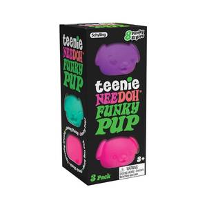 lot 6234 image: Schylling NeeDoh Teenie Funky Pups - Sensory Squeeze Toy - Contains 3 Mini Groovy Globs - 1.5 Wide - Color May Vary (Pack of 1)