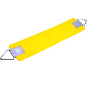 lot 6239 image: AGPTEK Swing Seat, 30.4 x 6 x 0.27 Inch Yard Swing for Kids & Adults with Metal Triangle Ring - Yellow (113KG 250LB Weight Limit)