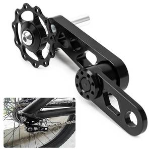 lot 6256 image: PSLER Bike Single Speed Chain Tensioner, Aluminum Alloy Bicycle Chain Guide with Derailleur Hanger, Foldable Bike Chain Stabilizer Replacement for MTB Road Cycling Accessories Black