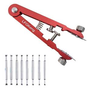 lot 6267 image: LFGKeng Watch Spring Bar Plier Tool, Spring Bar Tweezer, Watch Band pliers with Robust 8 Alloy Steel Pins, Watch Band Pins Replacement Tool for Watch Wrist Bands Strap Removal Repair Tool(Red)
