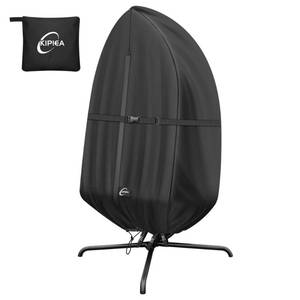 lot 6270 image: Kipiea Patio Egg Chair Covers Waterproof, Upgraded 500D Outdoor Hanging Egg Chair Covers with Waterproof Zipper, Single Seat Swing Chair Cover, Windproof, Anti-UV, No Tears ( Up to 45 W x 75H )
