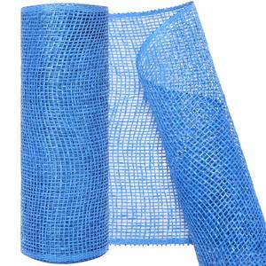 lot 6299 image: MIKIMIQI Deco Mesh 10 Inch x 15 Feet Decor Mesh Ribbon Imitation Burlap Deco Mesh Wreath Supplies PP Plastic Mesh Roll for Spring Wreaths, Swags, Craft, Party Decoration (Royal Blue)