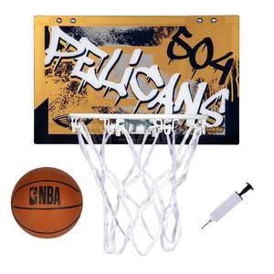 lot 11554 image: Franklin Sports NBA New Orleans Pelicans Over the Door Basketball Hoop - Kids Indoor Hoop with Mini Basketball - NBA Fan Shop Toy for Bedroom  Office - Over the Door Set (No BackBoard)