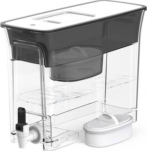 lot 11557 image: Waterdrop WFD-40L Water Filter Dispenser, 35-Cup Slim Water Filter Pitcher, Large Capacity, 200-Gallon Long-Life, Reduces Chlorine, PFOAPFOS and More, BPA Free, Black