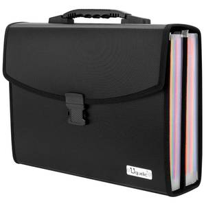 lot 11560 image: Uquelic 26 Pockets Expanding File Folder - Accordion Savor Document Organizer Folio Upgraded Durable Buckle, Base with Ergonomic Portable HandleLarge A4 Letter Size Expandable File Organizer