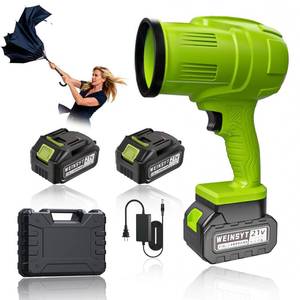 lot 11583 image: 21V Cordless Leaf Blower - 60000 RPM Electric Handheld Blower with 2�4.0Ah Batteries & Fast Charger - Lightweight Portable for Yard Cleanup, Patio, Lawn, Deck, Car Drying, Garage Cleaning