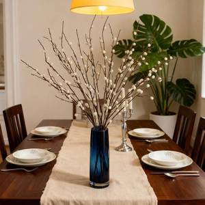 lot 11584 image: OBDXZHC 4Pcs 31.4Inch Artificial Pussy Willow Branches for Vases Faux Pussy Willow Stems for Home Wedding Centerpieces Arrangements Party Garden Decor