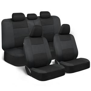 lot 11607 image: BDK PolyPro Car Seat Covers Full Set in Reverse Charcoal, Front and Rear Split Bench Seat Covers for Cars, Easy to Install Car Seats Cover Set and Accessories for Auto Trucks SUV - Reverse Charcoal